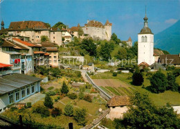 13303261 Gruyeres FR Ortsansicht Mit Kirche Gruyeres FR - Otros & Sin Clasificación