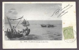 Sfax. La Pêche Aux éponges De Jean Noro. Cachet SFAX + Timbre Régence De Tunis (A17p13) - Tunesien