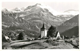 13301974 Lauenen Bergdorf Kirchlein Mit Wildhorn Berner Alpen Lauenen - Autres & Non Classés