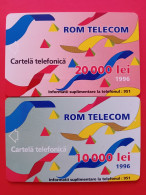 ROM TELECOM 1996 2 Cards Without Chip 10000 Et 20000 Lei (BA0623 - Roemenië