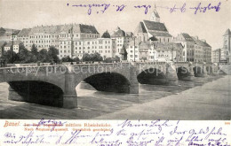 13301901 Basel BS Mittlere Rheinbruecke Nach Original Aquarell Kuenstlerkarte Ba - Autres & Non Classés