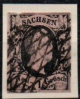 ALTDEUTSCHLAND ,SACHSEN, 1851, MI 4, 1 NGR, KÖNIG FRIEDRICH AUGUST II, GESTEMPELT,OBLITERE - Sachsen
