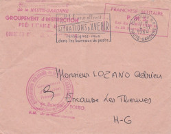 1964--Lettre F.M De TOULOUSE à ENCAUSSE Les Th -31--cachet 4-11-1964 ,cachet Militaire G.I.Prémilitaire - 1961-....