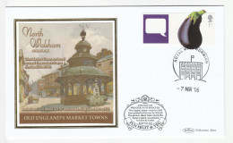 AUBERGINE North Walsham MARKET CLOCK TOWER Special FDC Eggplant GB Stamps Cover  2006 Norwich - 2001-10 Ediciones Decimales