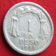 Chile 1 Peso 1954 Chili Alum W ºº - Chile