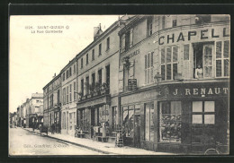 CPA Saint-Dizier, La Rue Gambetta, Vue De La Rue Avec Commercesn  - Saint Dizier