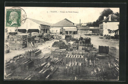 CPA Wassy, Usine De Petit-Champ, Lager Auf Dem Fabrikhof  - Wassy