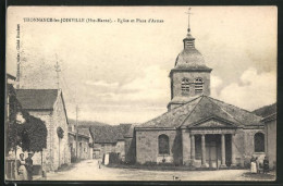 CPA Thonnance-les-Joinville, Eglise Et Place D`Armes, Partie Avec L'Église  - Joinville