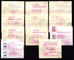 Australien Automatenmarken 10, 11, 12, 13 Postfrisch #KL245 - Otros & Sin Clasificación