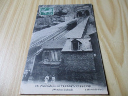 CPA Le Tréport (76).Funiculaire De Tréport-Terrasse - Carte Animée, Oblitérée Le 30/09/1909. - Le Treport