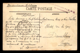 CACHET TRAIN SANITAIRE P.L.M. N° 43 - LE VAGUEMESTRE SUR CARTE DE VERDUN - Guerre De 1914-18