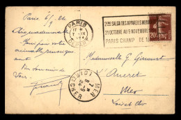 OBLITERATION MECANIQUE - PARIS - 2E SALON DES APPAREILS MENAGERS 21 OCT AU 9 NOV 1924 PARIS CHAMP DE MARS - Annullamenti Meccaniche (Varie)