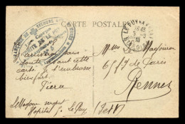 CACHET HOPITAL AUXILIAIRE DU TERRITOIRE N°5 - 13E CORPS - LE PUY (HAUTE LOIRE) - WW I