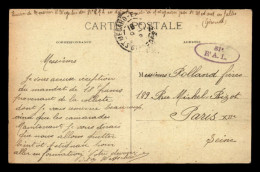 ASTIGNAN PAR ST MEDARD EN JALLES (GIRONDE) - CACHET DU 81E Rt . A . L - WW I