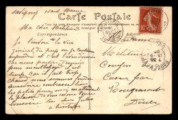 CACHET INFANTERIE 14E DIVISION DU 11 SEPTEMBRE 1907 SUR CARTE DE SAVIGNY - CENTRE DU VILLAGE ET LAVOIR - Militärstempel Ab 1900 (ausser Kriegszeiten)