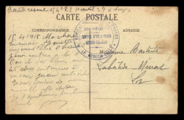 CACHET DU MEDECIN-CHEF DE L'HOPITAL-DEPOT N°27 DE TROYES (AUBE) - RUE DES CHATS - WW I