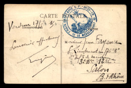 CACHET DU MEDECIN CHEF DU TRAIN SANITAIRE S.P. - MIDI - 19  - WW I