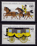 Germany BRD 1985 Mi 1255-56 ** MNH Postillion Zugpferde Postkutsche   (70086 - Other & Unclassified