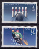 Germany BRD 1985 Mi 1238-39 ** MNH Sporthilfe Kegeln + Kanu   (70084 - Andere & Zonder Classificatie