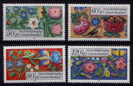 Germany BRD 1985 Mi 1259-62 ** MNH Streublumen Vögel Insekten   (70087 - Other & Unclassified