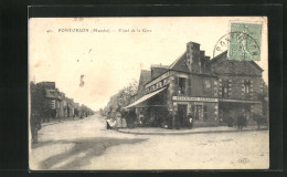 CPA Pontorson, Hotel De La Gare  - Pontorson
