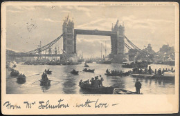 England London Tower Bridge Old PPC 1898 Mailed - Tower Of London