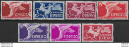 1945-52 Italia Espressi 7v. Bc MNH Sassone N. 25/31 - Andere & Zonder Classificatie