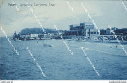 Bg178 Cartolina Pesaro Spiaggia E Stabilimento Bagni 1935 - Pesaro