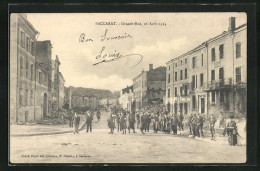 CPA Baccarat, Grande-Rue 1914, Vue De La Rue  - Baccarat