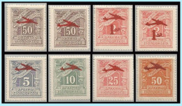 GREECE-GRECE-HELLAS 1938: Airpianes Overprint Compl Set ΜΝΗ** - Neufs