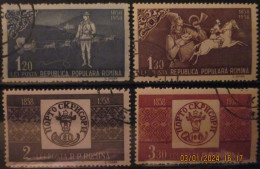 ROMANIA ~ 1958 ~ S.G. NUMBERS S.G. 2619 - 2620 + 2623 - 2624 ~ STAMP CENTENARY ~ VFU #03545 - Used Stamps
