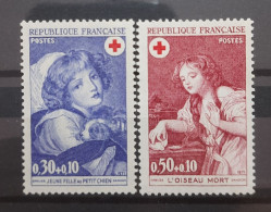 France Yvert 1700-1701** Année 1971 MNH. Paire Croix Rouge. - Neufs