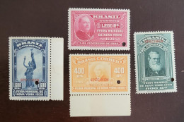 O) 1939  BRAZIL, SPECIMEN,  PUNCH, AMERICAN BANK NOTE, GEORGE WASHINGTON, EMPEROR PEDRO II,  GROVER CLEVELAND, STATUE OF - Otros & Sin Clasificación