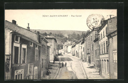 CPA Pont-Saint-Vincent, Rue Carnot, Vue De La Rue Im Sonnenschein  - Autres & Non Classés