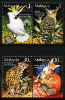 Malaysia 2002 MiNr. 1150 - 1157 PETS Birds Cats 4v MNH** 5,00 € - Hiboux & Chouettes