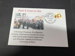 27-4-2024 (3 Z 12) GAZA - Pro-Palestine Protests Sweep Accorss Many France University (Like Sorbonne) - Militares