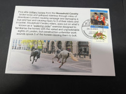 27-4-2024 (3 Z 12) UK - 5 Household Calvalry Horses Broke Loose In London Causing Rampage And Injuries (24-4-2024) - Militares