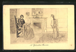 Künstler-AK Charles Dana Gibson: A Spinster`s Reverie, Tagtraum  - Otros & Sin Clasificación