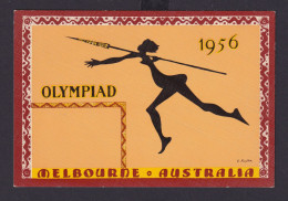 Ansichtskarte Olympia 1956 Melbourne Australien Künstlerkarte Sign. S.Rujko - Otros & Sin Clasificación