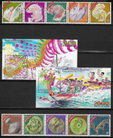 Malaysia 2000 MiNr. 857 - 868 (Block 36-7) Chinese New Year , Historical Dragon Pictures, Fishes 10v +2s\sh MNH** 9.20 € - Vissen