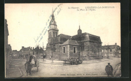 CPA Lignères-la-Doucelle, La Place De L`Église  - Other & Unclassified