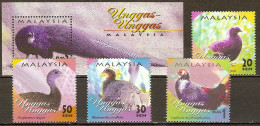 Malaysia 2000 MiNr. 915 - 919(Block 42)  Birds, Pheasants 4 V+ S\sh  MNH** 7.60 € - Maleisië (1964-...)