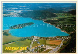 73862035 Faakersee Kaernten AT Fliegeraufnahme Sandbank Mit Strandcamping  - Other & Unclassified