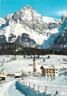 73861836 Alm Saalfelden Panorama Mit Kirche Alm Saalfelden - Sonstige & Ohne Zuordnung