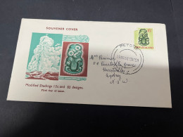 27-4-2024 (3 Z 14) FDC - New Zealand - Posted To Australia 1968 - Modified Shedings (15 C "folded" Stamp) - FDC