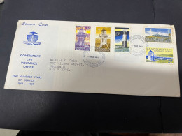 27-4-2024 (3 Z 14) FDC - New Zealand - Posted To Australia 1969 - Government Life Insurene Office (+ Insert) Lighthouses - FDC