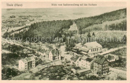 73821971 Thale Harz Blick Vom Sachsenwallweg Auf Das Kurhaus Thale Harz - Thale