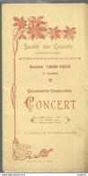 PO / Vintage / Old French Program / RARE Programme Concert ANGOULEME 1909 - Programmes