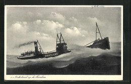 AK Handelsschiff SS Dirksland Im Sturm Auf Der Nordsee  - Cargos
