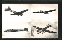AK Verschiedene Ansichten Eines Bombers Im Fluge  - 1939-1945: 2ème Guerre